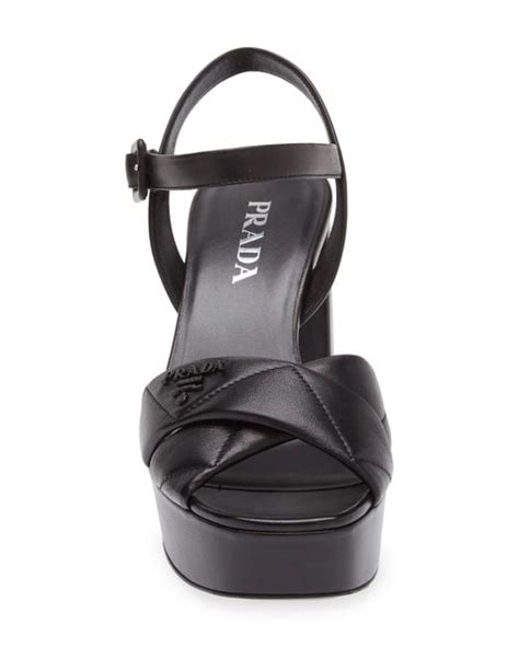 prada buckle sandals|Prada diagram platform sandal.